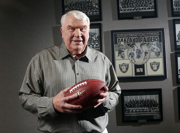 John Madden, who will be inducted into the Pro Football Hall of Fame on August 5th, in his office in Pleasanton, Calif. on Wednesday, July 19, 2006. (Dean Coppola/Bay Area News Group archives)